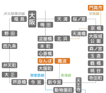 ドリームスリーパー 案内図 大阪府内