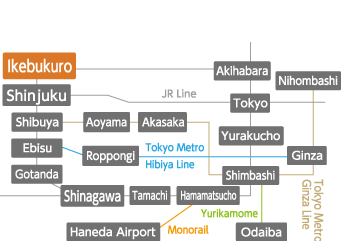 ドリームスリーパー 案内図 東京都内