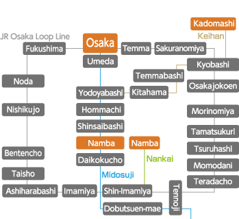 ドリームスリーパー 案内図 大阪府内