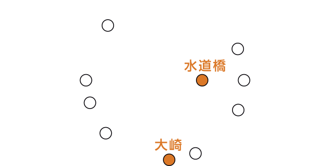 ドリームスリーパー 東京路線図