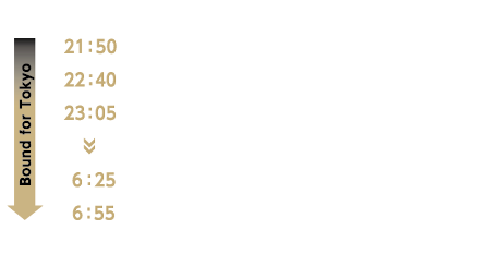 ドリームスリーパー 運行時間 東京行き