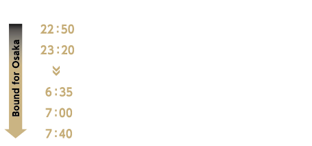 ドリームスリーパー 運行時間 大阪行き